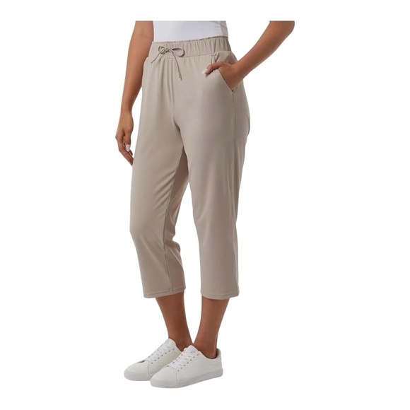 32 Degrees Pants - 32 Degrees Women Nylon Lux Capri Color: Tan Size Small Large